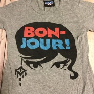 Junk Food Bonjour T-shirt , size Medium